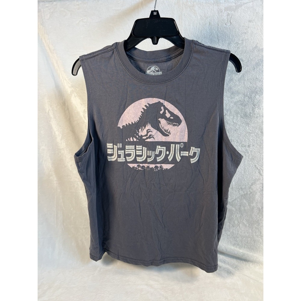 Jurassic World Juniors 2XL‎ Gray Cotton Blend Tank Top